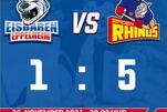 RL: Eisbären unterliegen auch den Rhinos